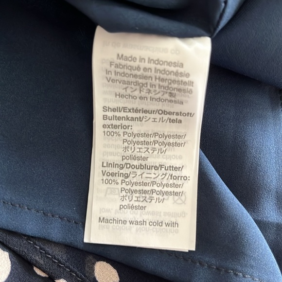 Madewell Navy with Cream Design Top Size XL - Picture 7 of 7